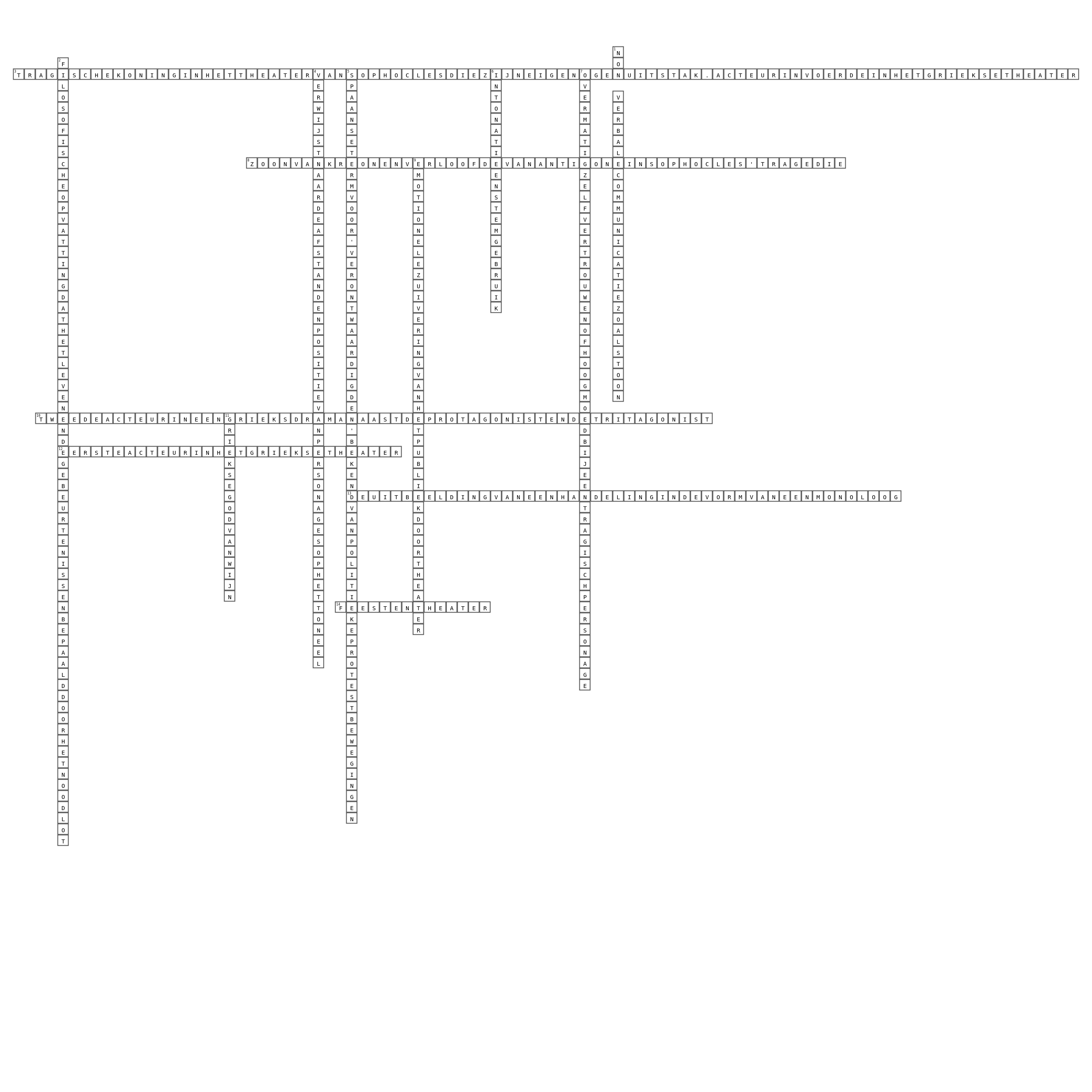 kruiswoordraadsel Crossword Key Image