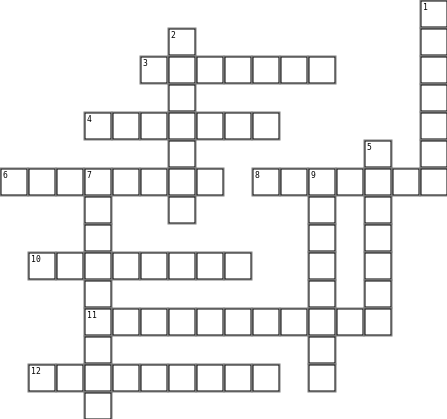 Test 1 Crossword Grid Image