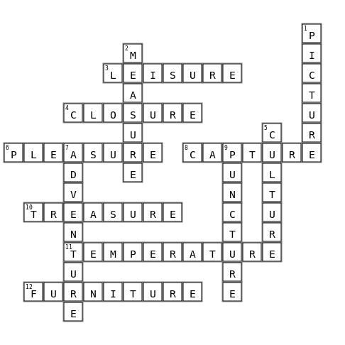 Test 1 Crossword Key Image