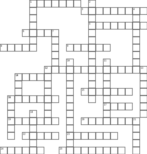 Christmas Crossword Grid Image