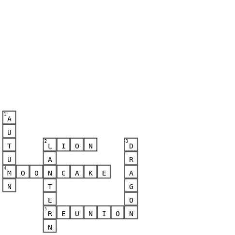 Mid-Autumn Festival Crossword Key Image