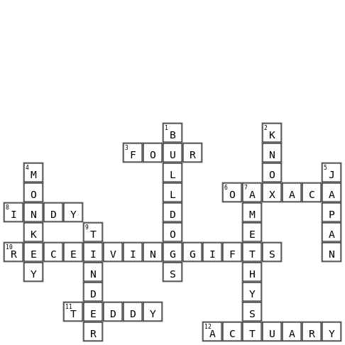 Crossword Crossword Key Image