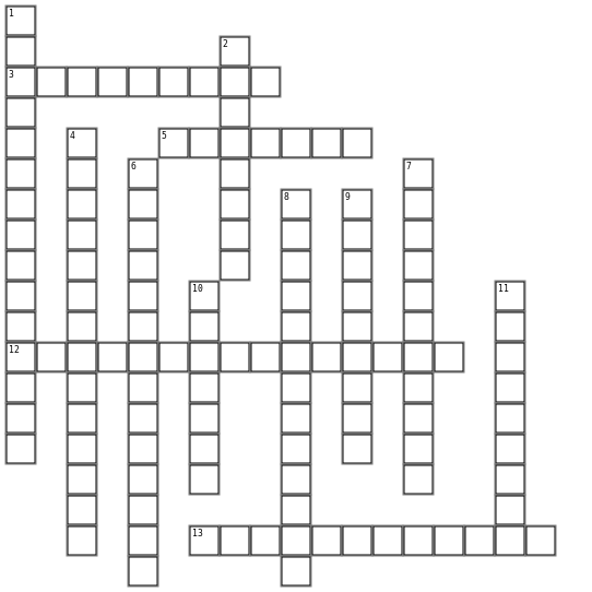 Body Movements Crossword Grid Image