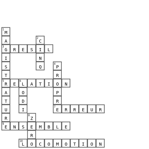 Essai Crossword Key Image