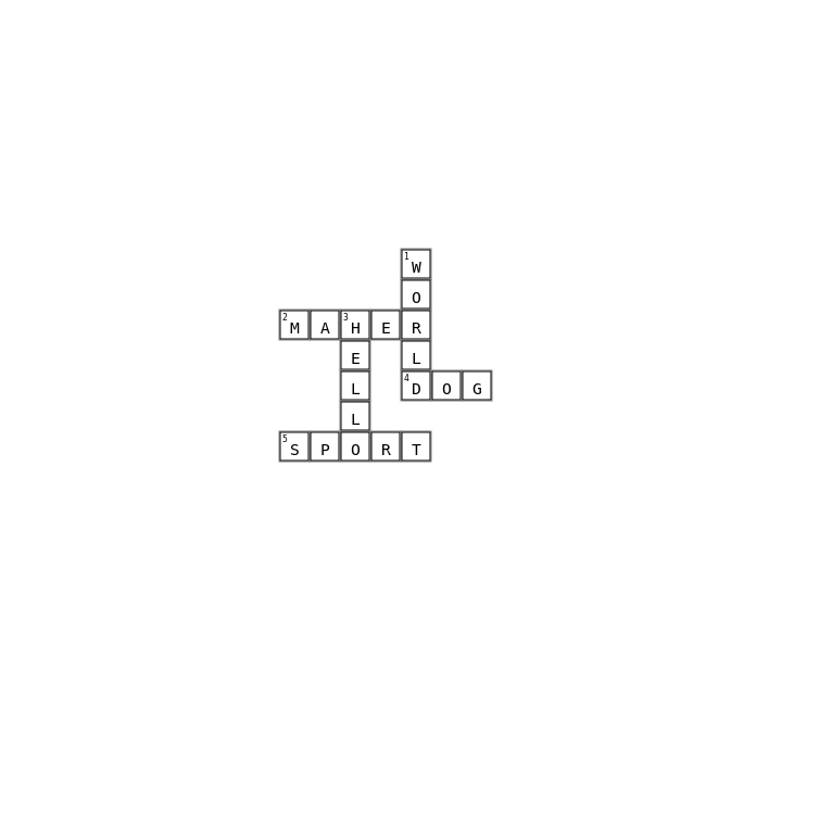 game words Crossword Key Image