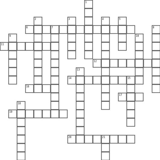 Math Vocabulary Review  Crossword Grid Image