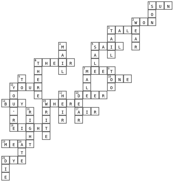 Homophone Crossword Crossword Key Image