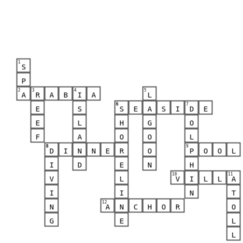 island Crossword Key Image