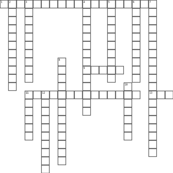 Block 1 Crossword Crossword Grid Image