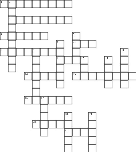 Coffee Crossword Grid Image