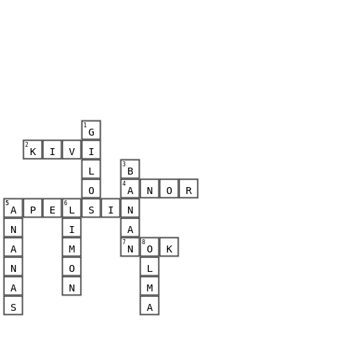 Meva Crossword Key Image