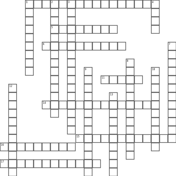 Science Crossword Grid Image