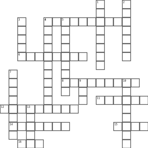 Bugs Puzzle Crossword Grid Image