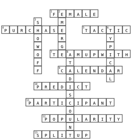 xu Crossword Key Image