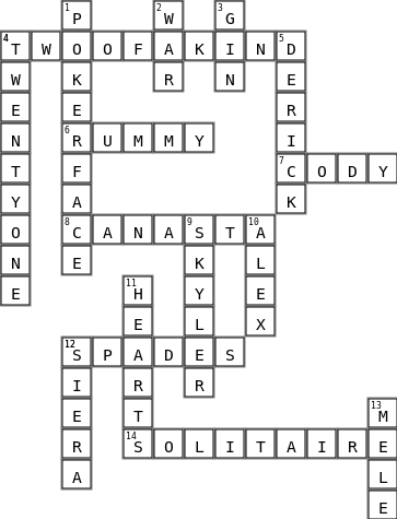 perfect pair Crossword Key Image