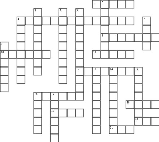 Crossword 1 (word-puzzle.com) Crossword Grid Preview