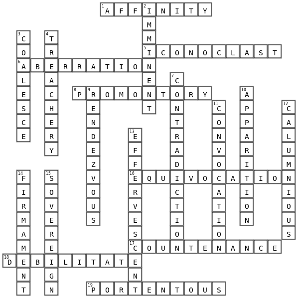 Words Crossword Key Image