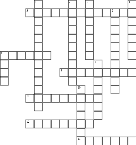 BBC words Crossword Grid Image