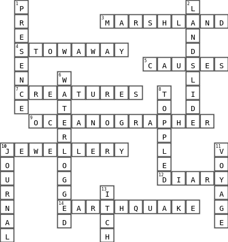 Elieta Crossword Key Image