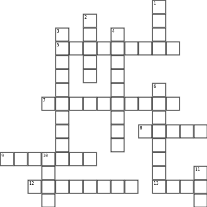 Palabres sécantes  Crossword Grid Image
