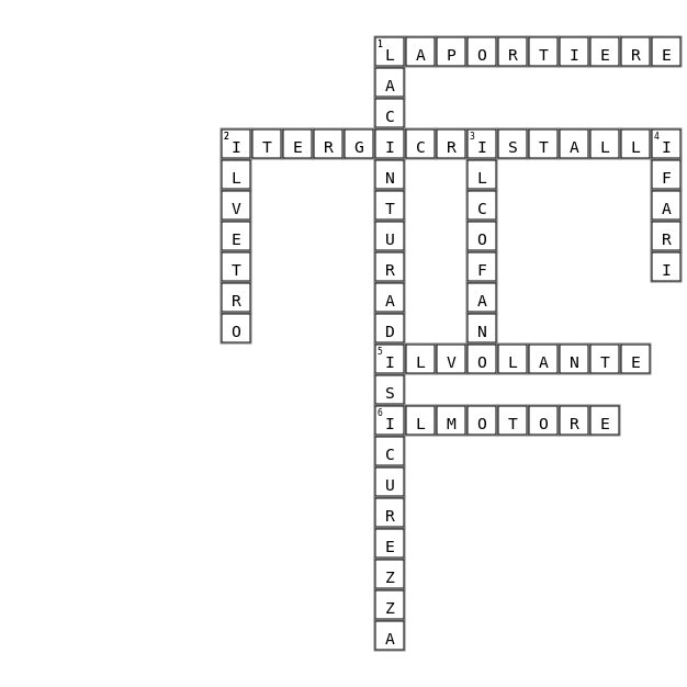 8a Vocab Crossword Key Image