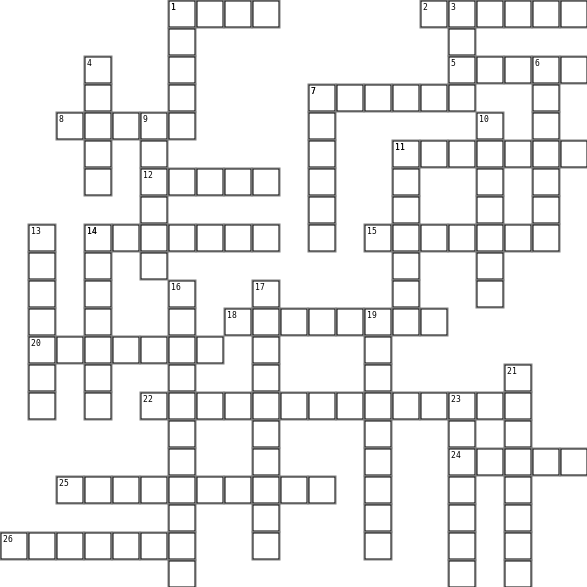 ELA Review Crossword Grid Image