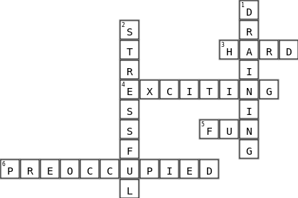 Pandemic Experience Crossword Key Image