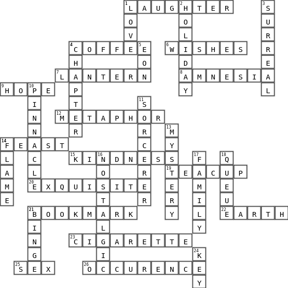 relax and work the mind Crossword Key Image