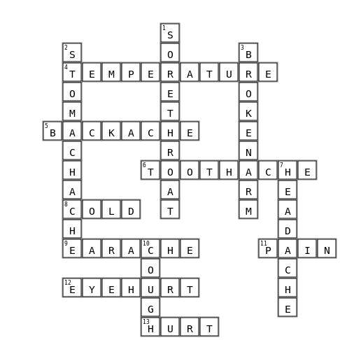 Maftuna Crossword Key Image