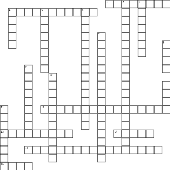 Chapter 1 and Chapter 2's Crossword Puzzle Crossword Grid Image