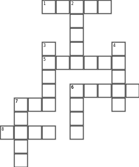 1st 10 sight words Crossword Grid Image