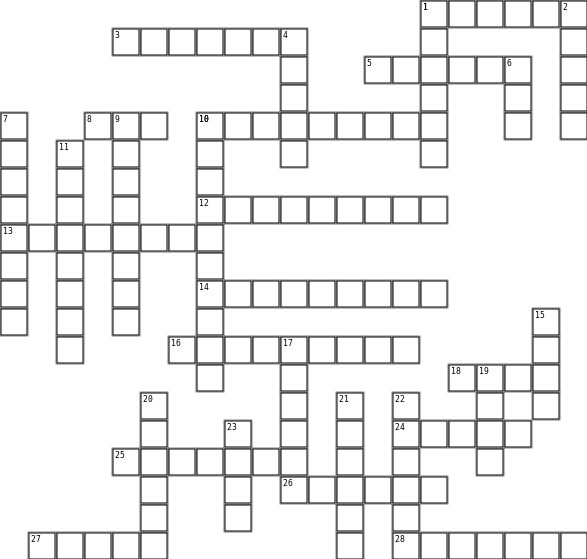 Christmas Crossword Crossword Grid Image