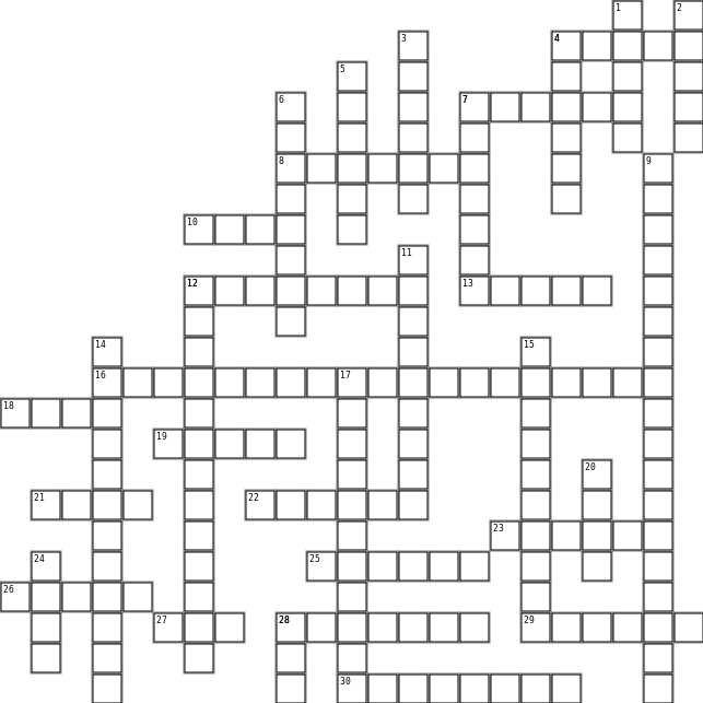Sip & Solve Crossword Grid Image
