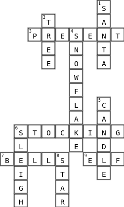 xmas Crossword Key Image