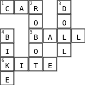 TOYS Crossword Key Image