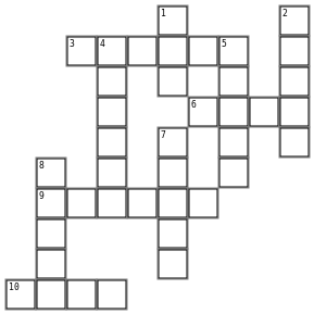 TEST PUZZLE Crossword Grid Image