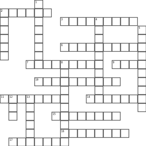 Vocabulary Crossword Grid Image