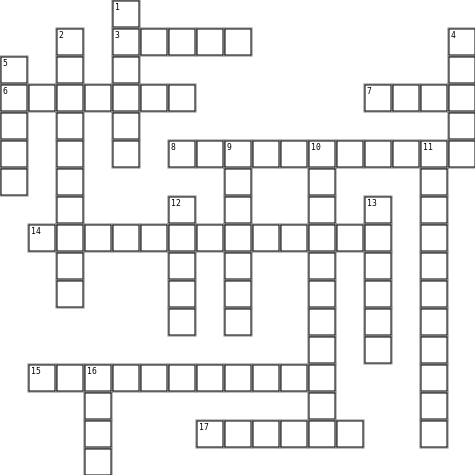 Agrate School Crossword Grid Image