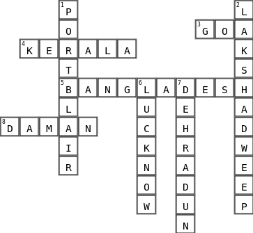 WORD PUZZLE Crossword Key Image