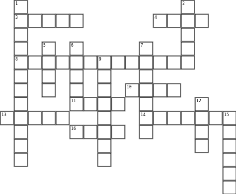 Family Vacation Crossword Grid Image