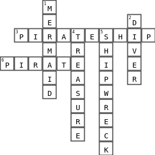 Under the Sea Crossword Key Image