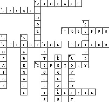 6th Crossword Key Image