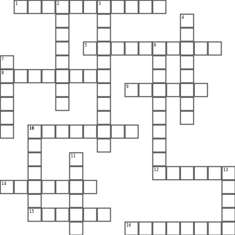 English Crossword Grid Image