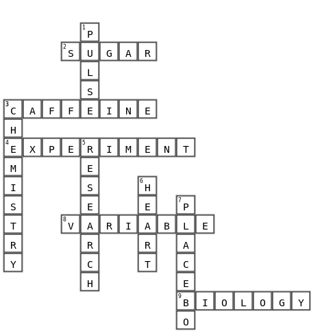 crossword 1 Crossword Key Image