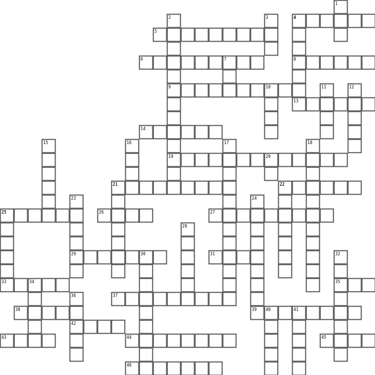 Christmas 2025 Crossword Grid Image
