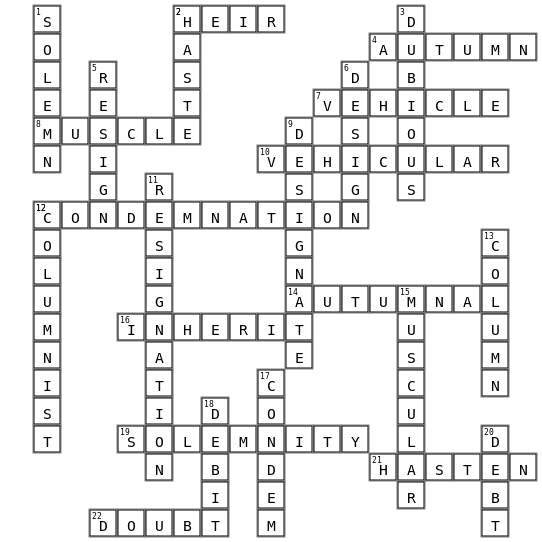 Unit 4 Crossword Key Image