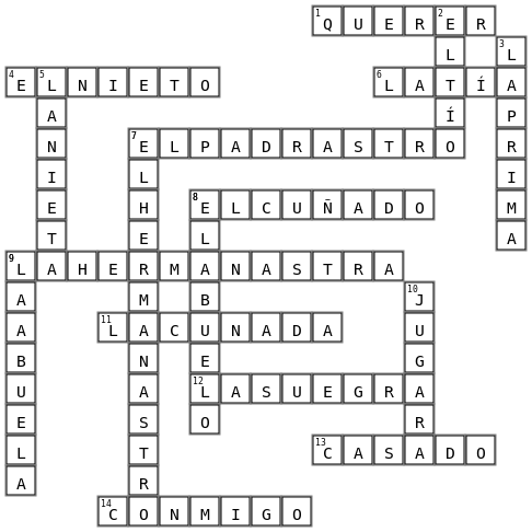 crucigrama Crossword Key Image