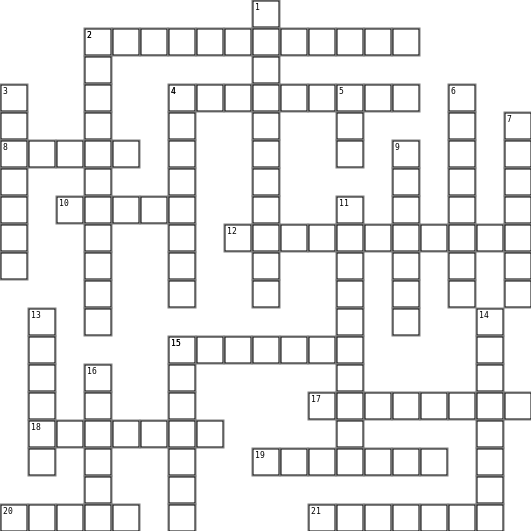 English Crossword Grid Image