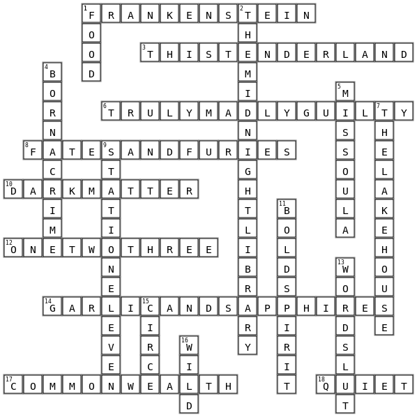 bookclub Crossword Key Image