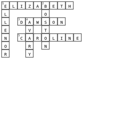 Grandkids  Crossword Key Image